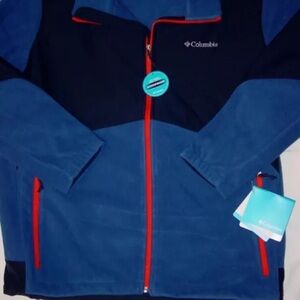 Columbia Men’s Nordic Trekker ll Fleece Jacket Coat Blue Orange 2XL - BRAND NEW
